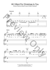 All I Want for Christmas Is You piano sheet music cover